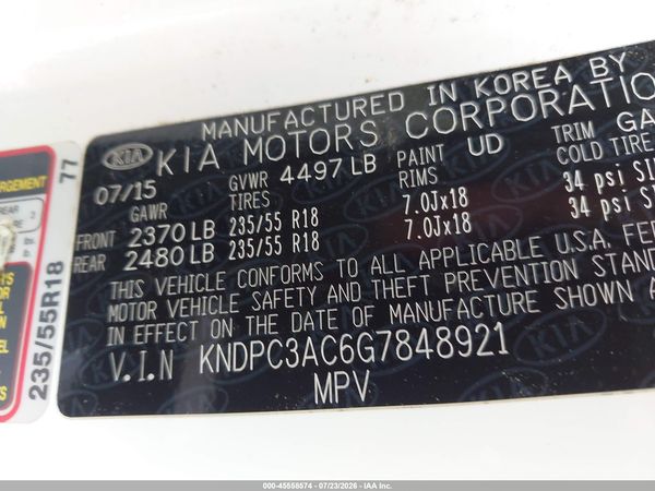 2016 KIA SPORTAGE EX