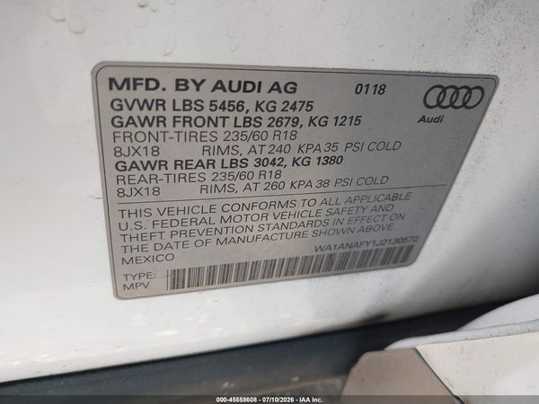 2018 AUDI Q5