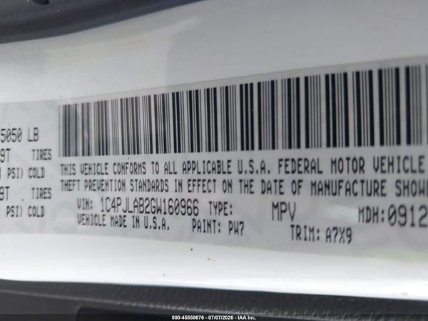 2016 JEEP CHEROKEE SPORT