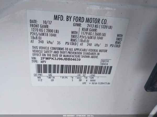2018 FORD EDGE SEL
