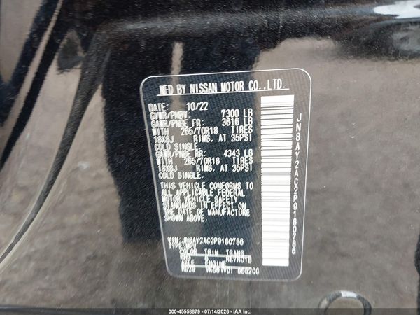 2023 NISSAN ARMADA SV 2WD — I9