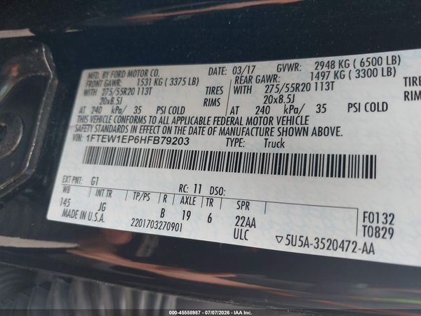 2017 FORD F-150 XL