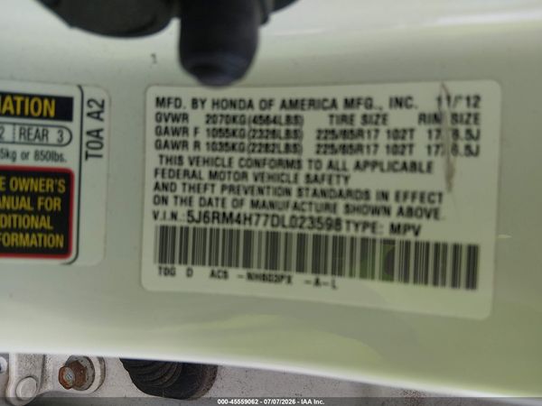 2013 HONDA CR-V EX-L