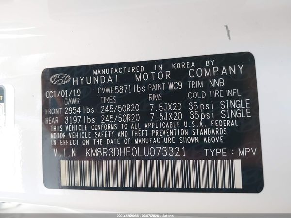 2020 HYUNDAI PALISADE SEL