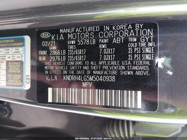 2021 KIA SORENTO HYBRID EX