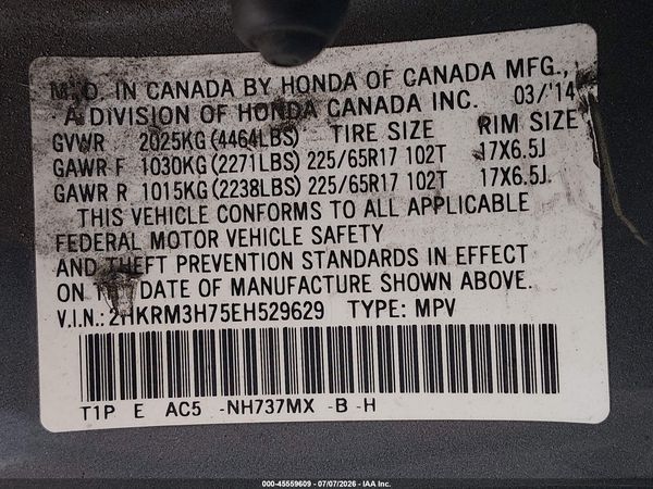 2014 HONDA CR-V EX-L