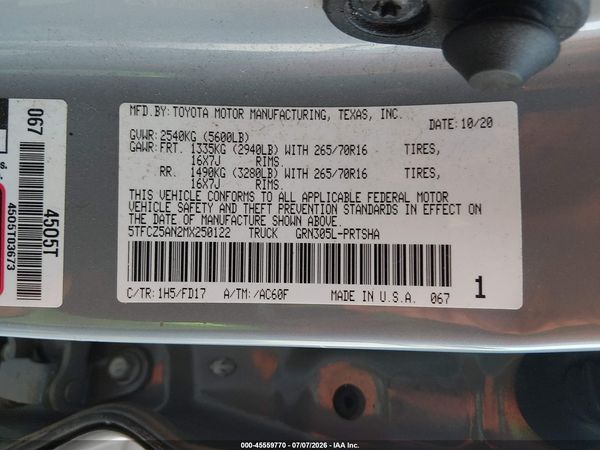 2021 TOYOTA TACOMA TRD OFF-ROAD