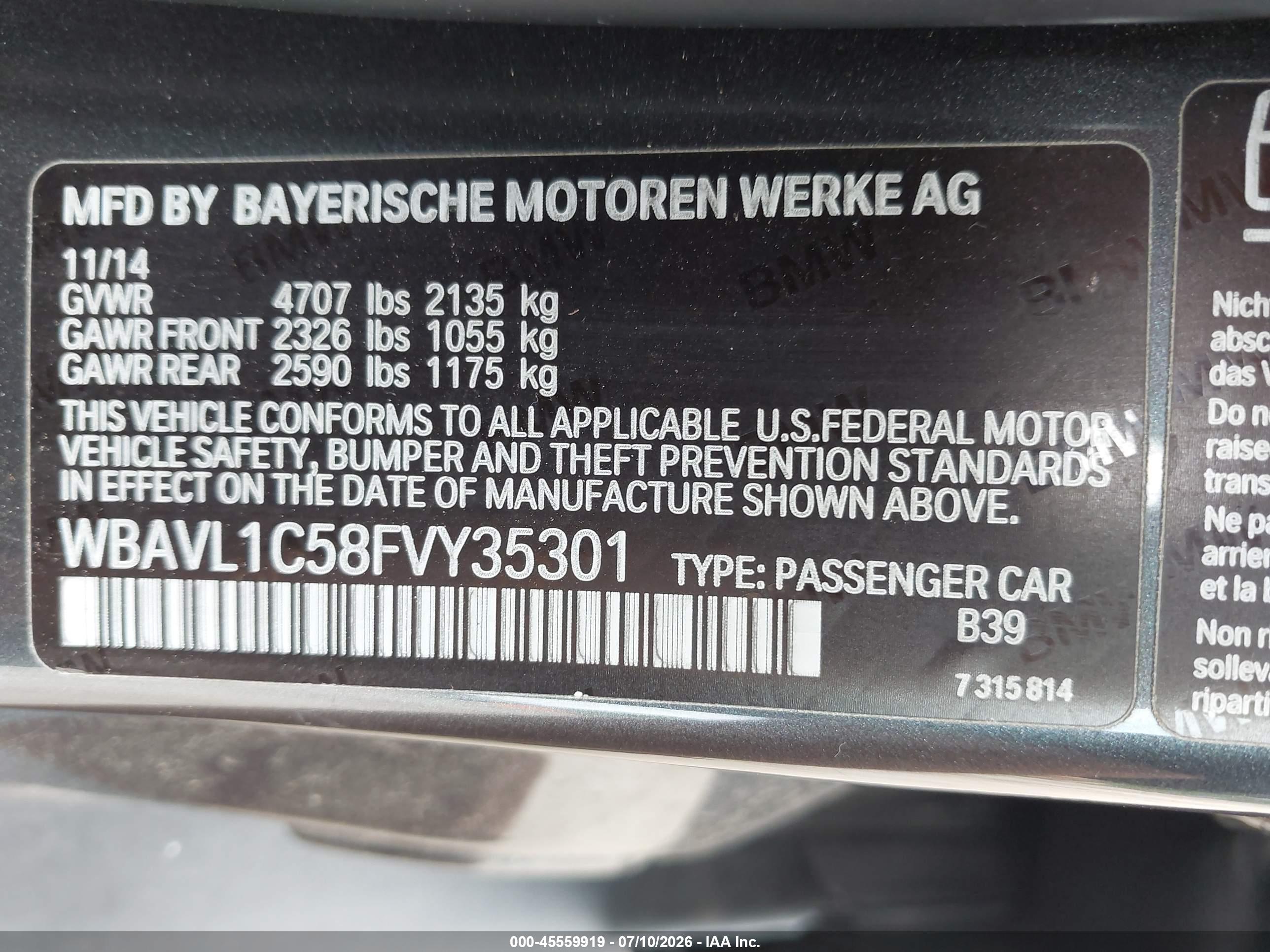2015 BMW X1 XDRIVE28I