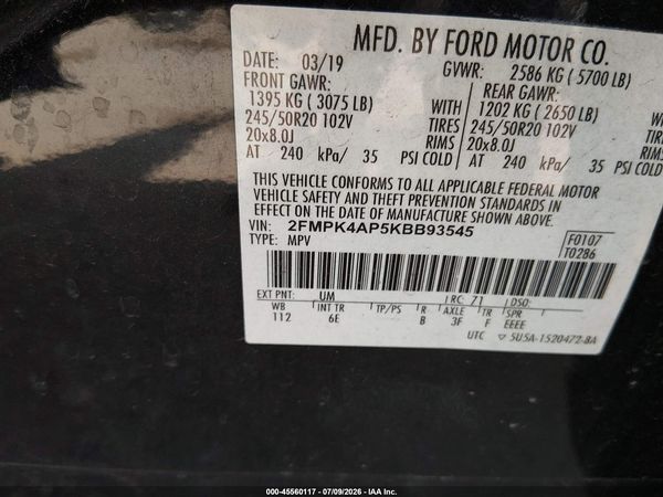 2019 FORD EDGE ST