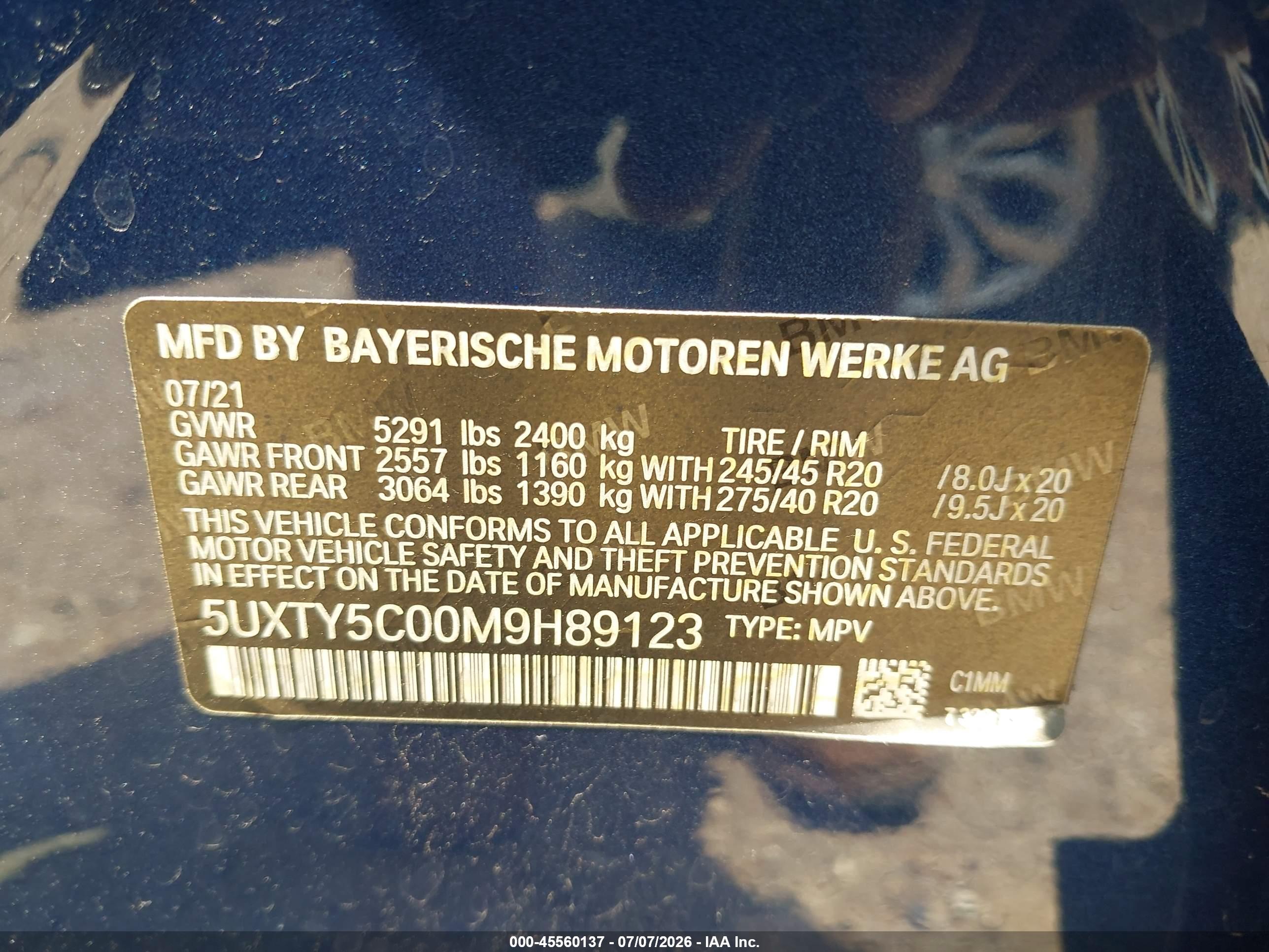 2021 BMW X3 XDRIVE30I