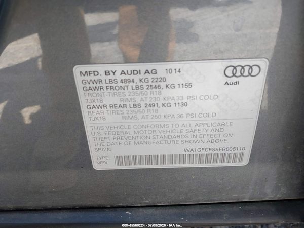 2015 AUDI Q3 2.0T PREMIUM PLUS