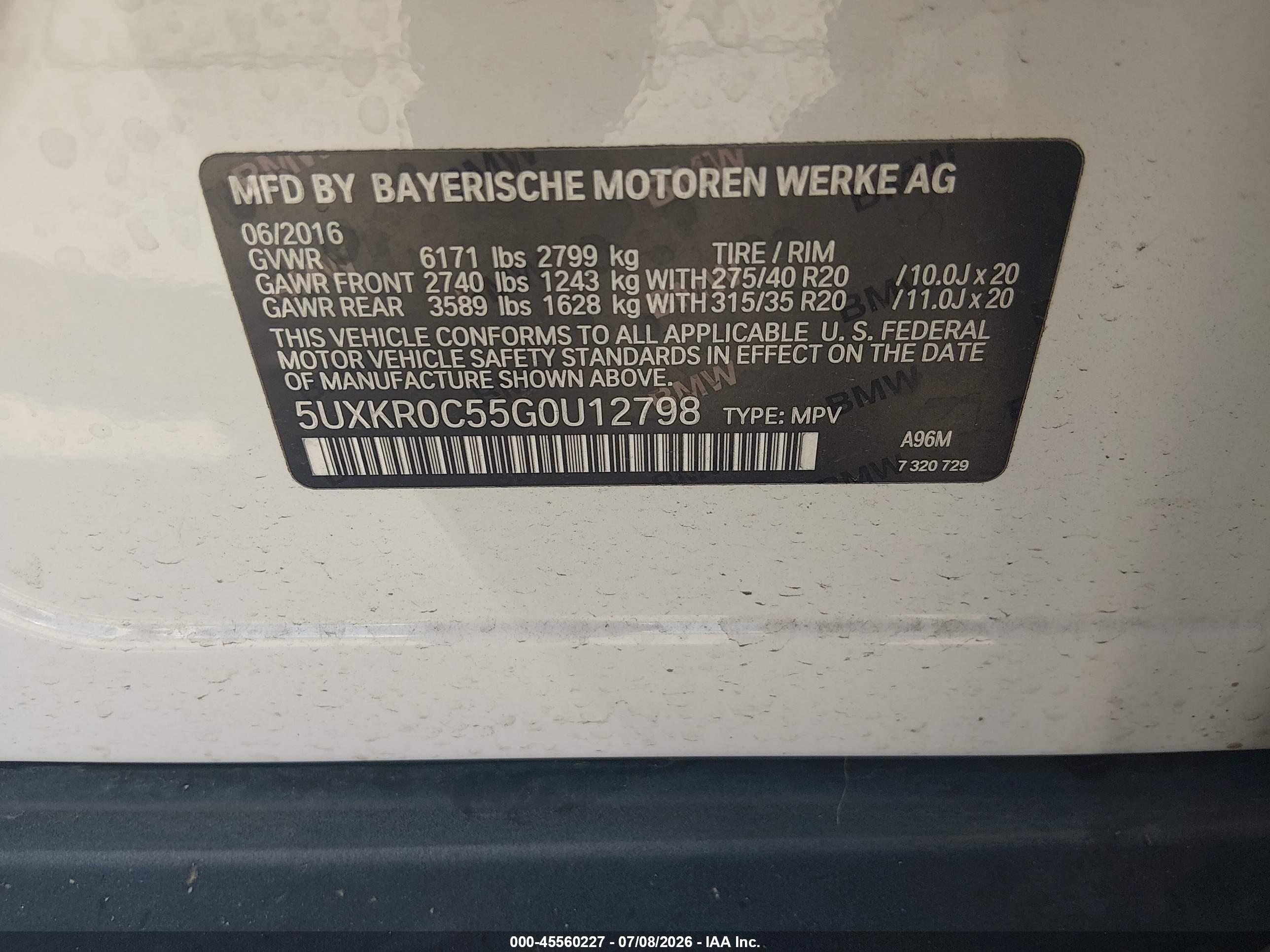 2016 BMW X5 XDRIVE35I