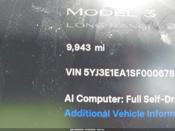 2025 TESLA MODEL 3