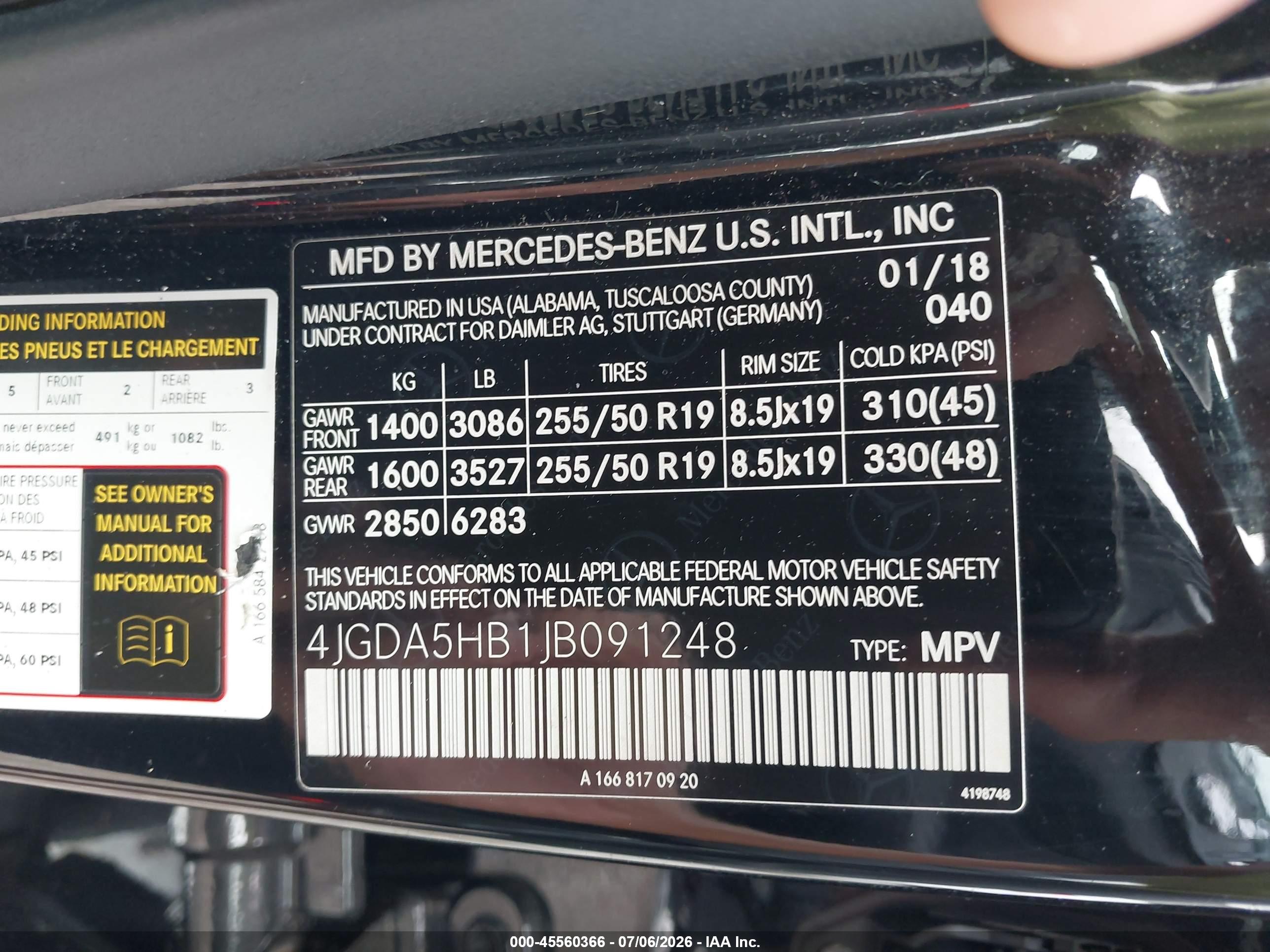 2018 MERCEDES-BENZ GLE 350 4MATIC