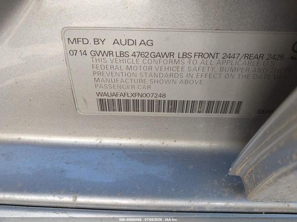 2015 AUDI A4 2.0T PREMIUM