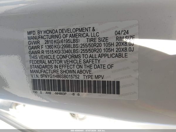 2025 HONDA PILOT ELITE