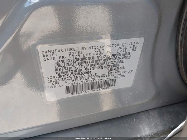 2021 NISSAN KICKS SV XTRONIC CVT — I9