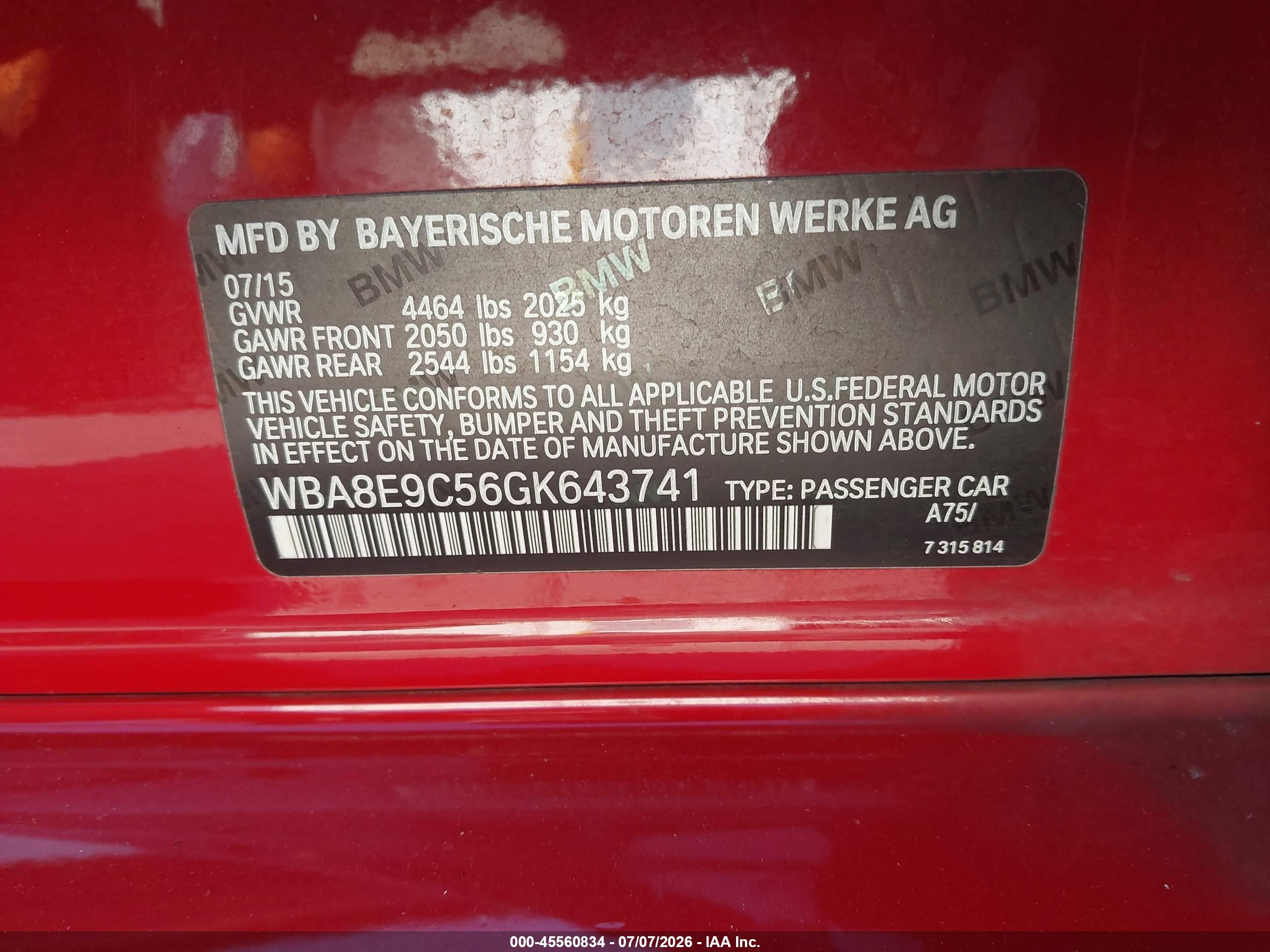 2016 BMW 328I