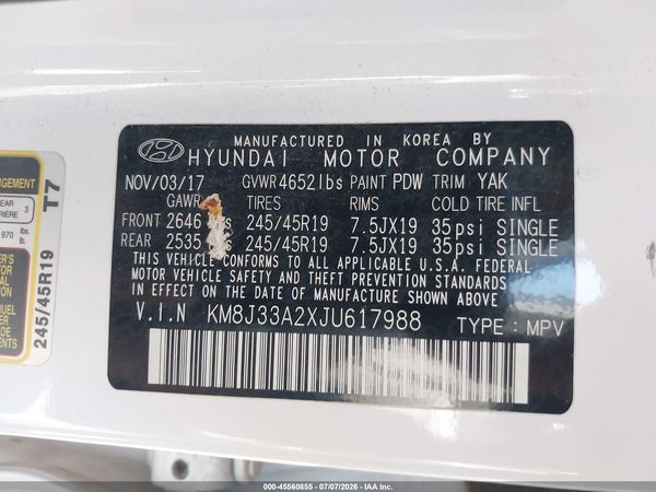 2018 HYUNDAI TUCSON LIMITED