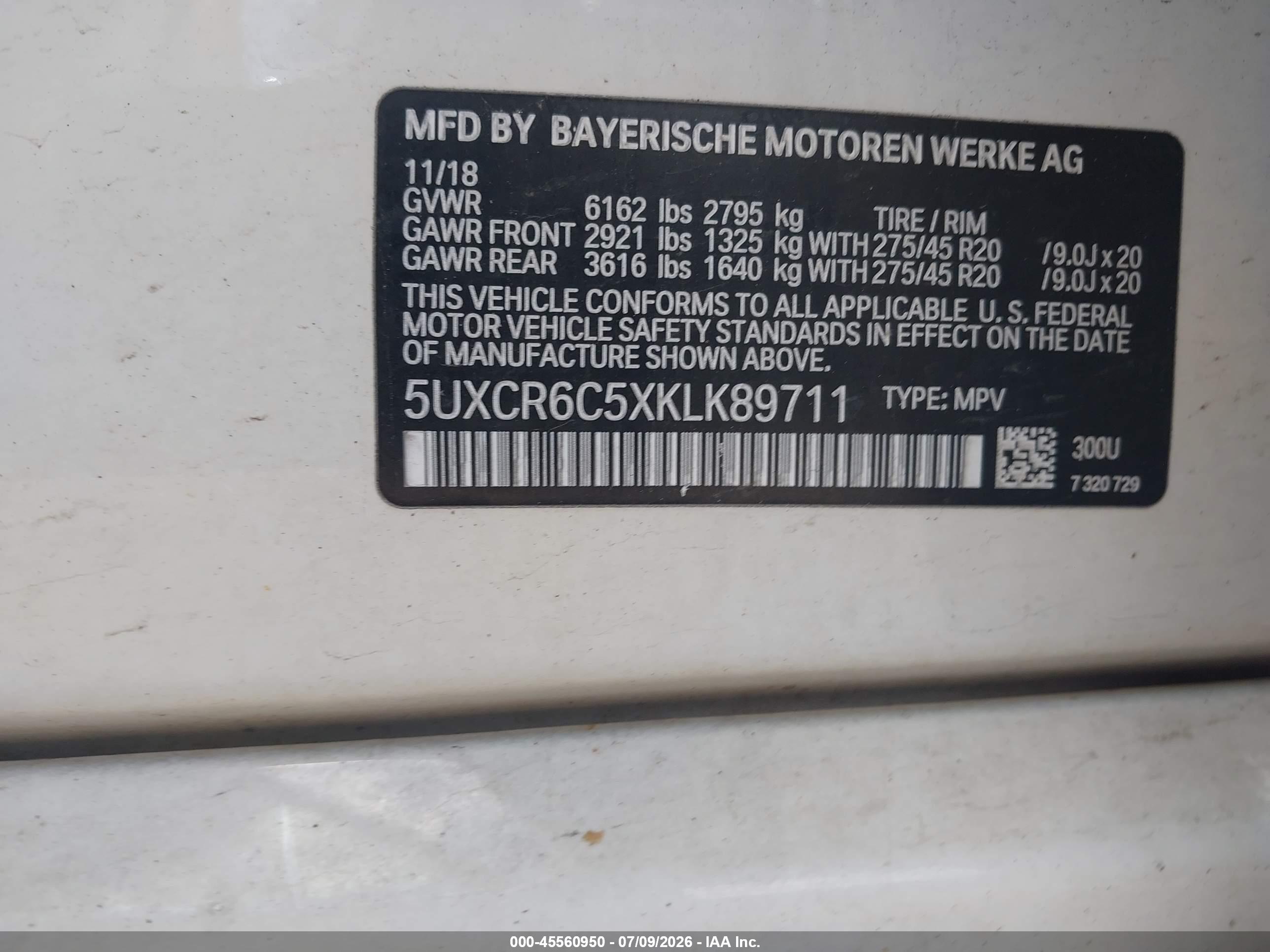 2019 BMW X5 XDRIVE40I