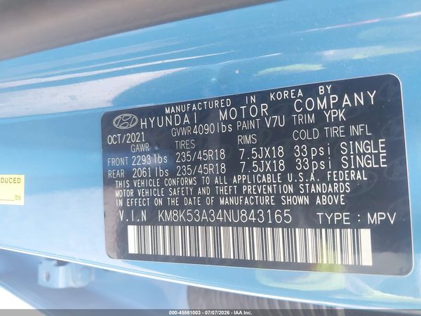 2022 HYUNDAI KONA LIMITED