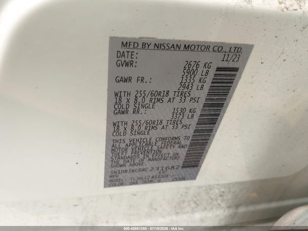 2024 NISSAN PATHFINDER SV 4WD