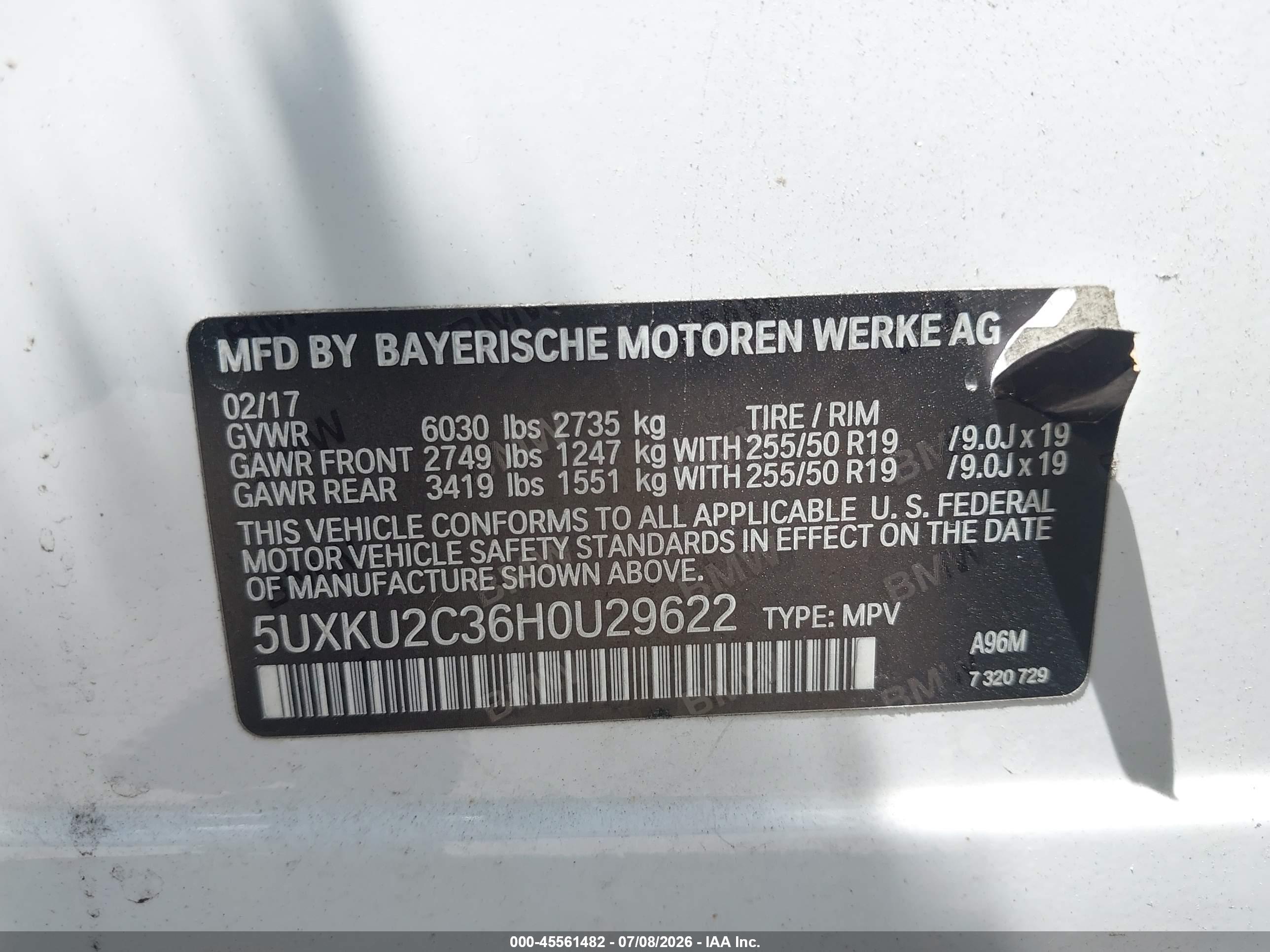 2017 BMW X6 XDRIVE35I
