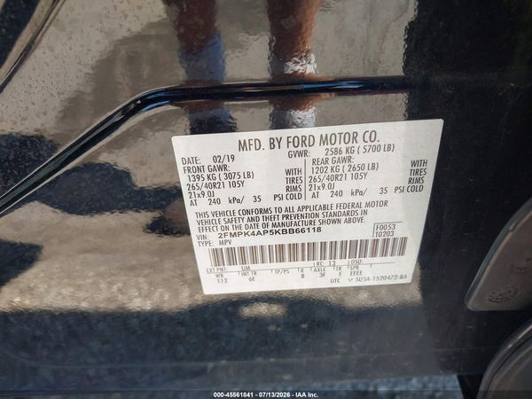 2019 FORD EDGE ST — I9