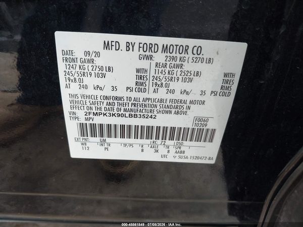 2020 FORD EDGE TITANIUM