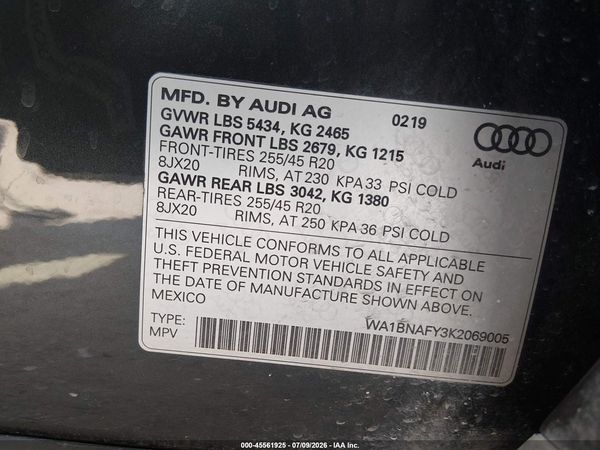 2019 AUDI Q5 45 PREMIUM