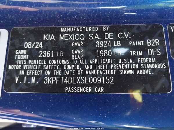 2025 KIA K4 LXS