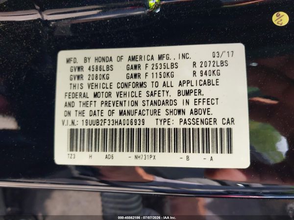 2017 ACURA TLX V6