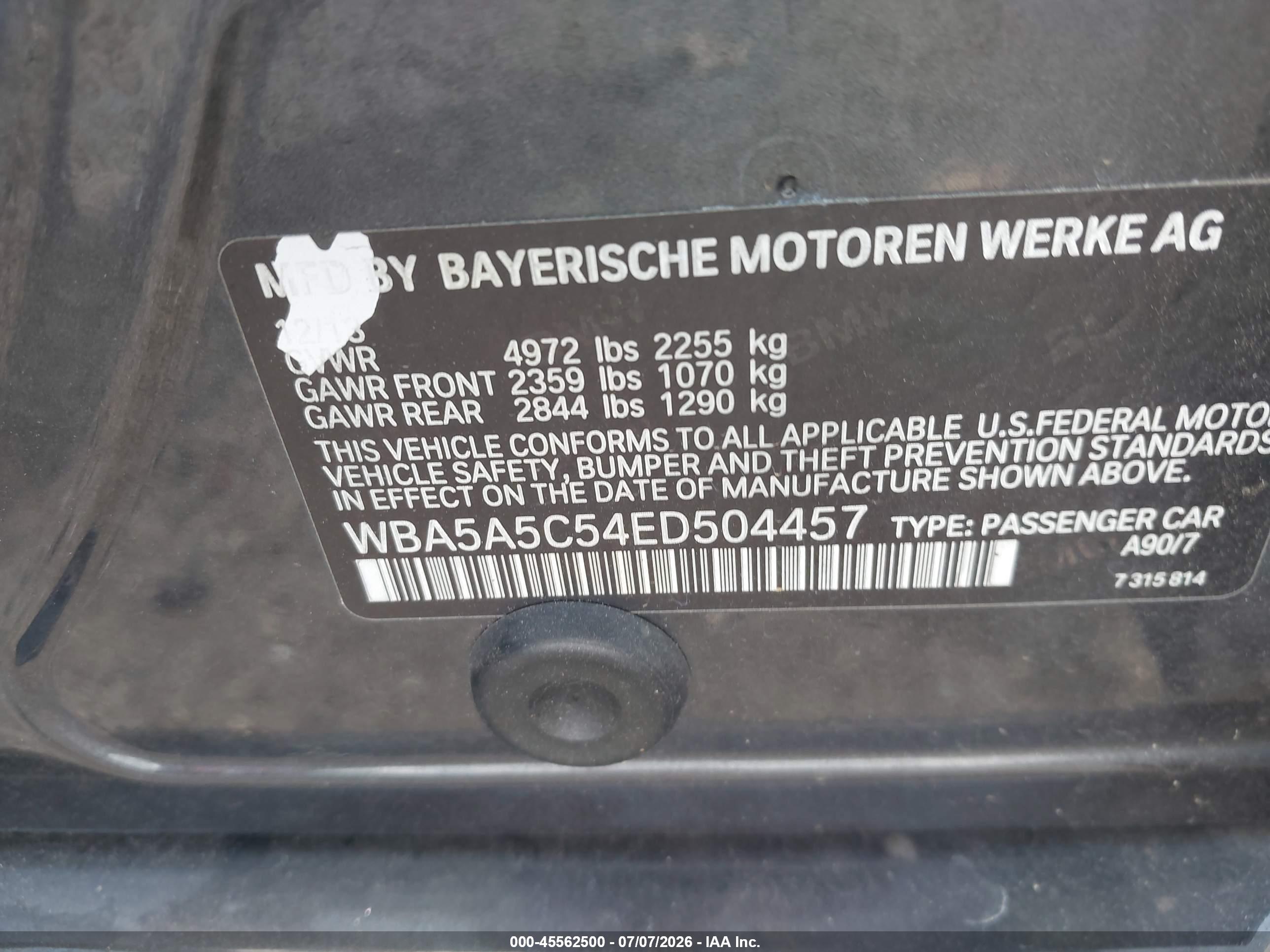 2014 BMW 528I
