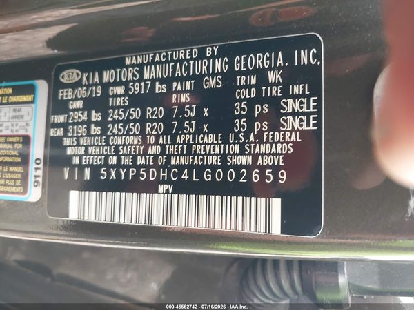 2020 KIA TELLURIDE SX