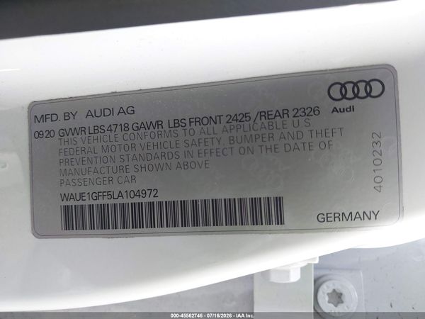 2020 AUDI S3