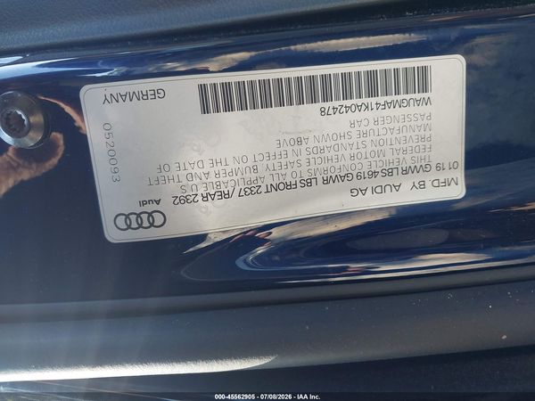 2019 AUDI A4 40 PREMIUM