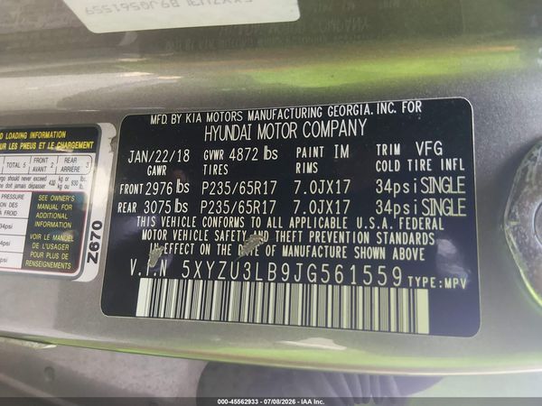 2018 HYUNDAI SANTA FE SPORT 2.4L