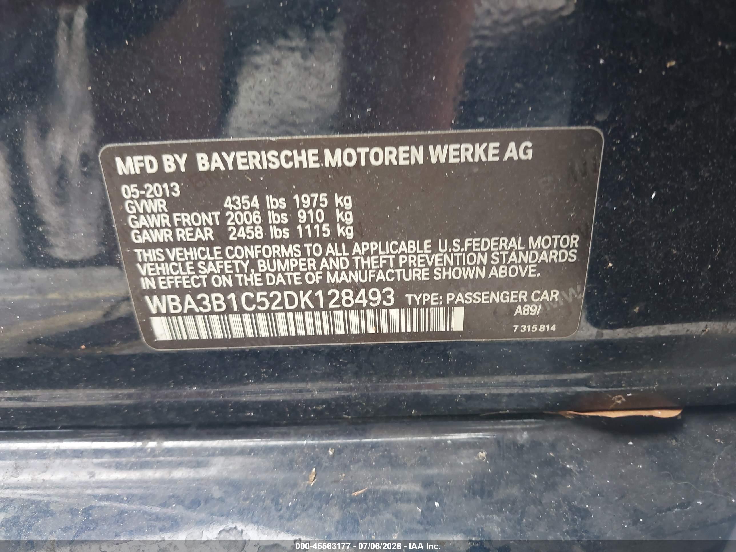 2013 BMW 320I SA