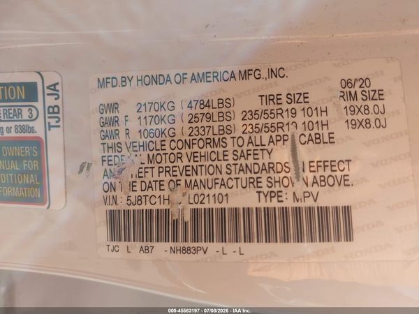 2020 ACURA RDX STANDARD