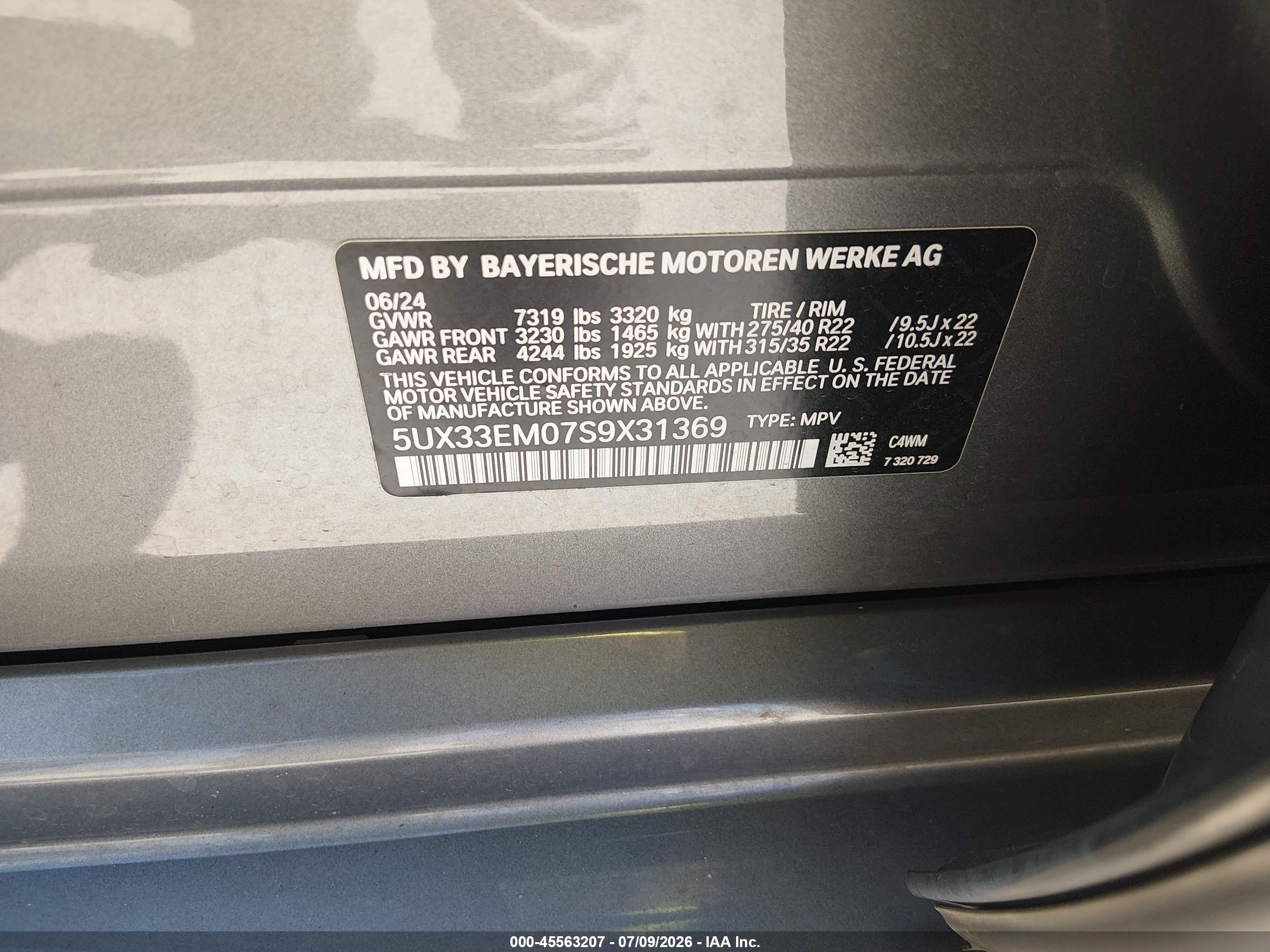 2025 BMW X7 M60I