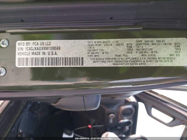 2022 JEEP WRANGLER SPORT S 4X4
