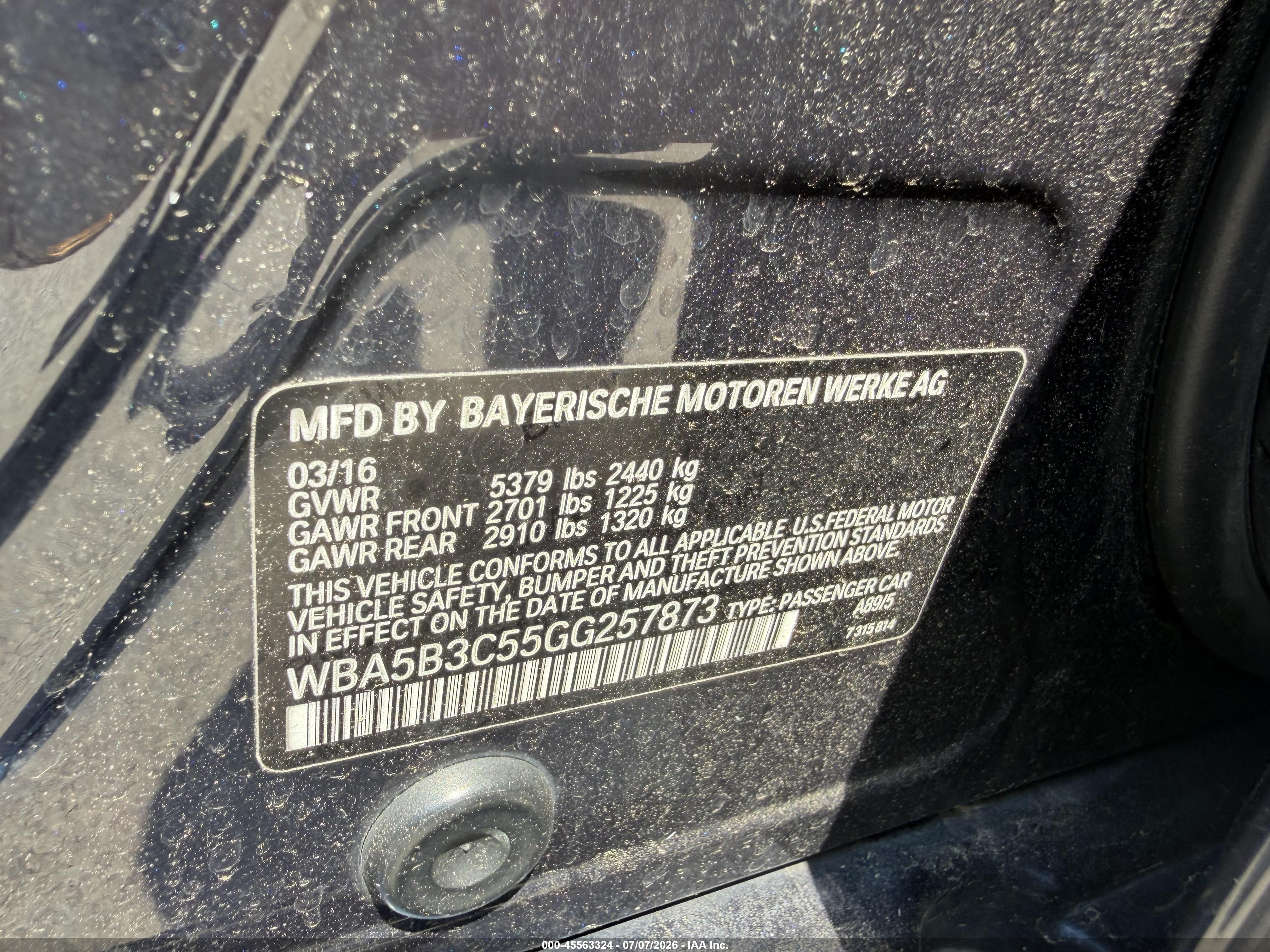2016 BMW 535I xDrive