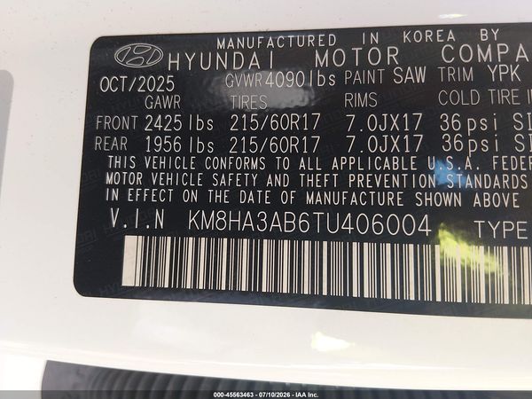 2026 HYUNDAI KONA SE