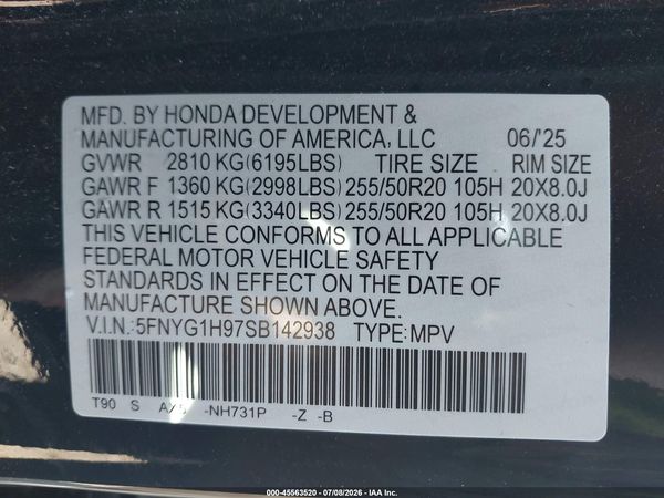 2025 HONDA PILOT BLACK EDITION
