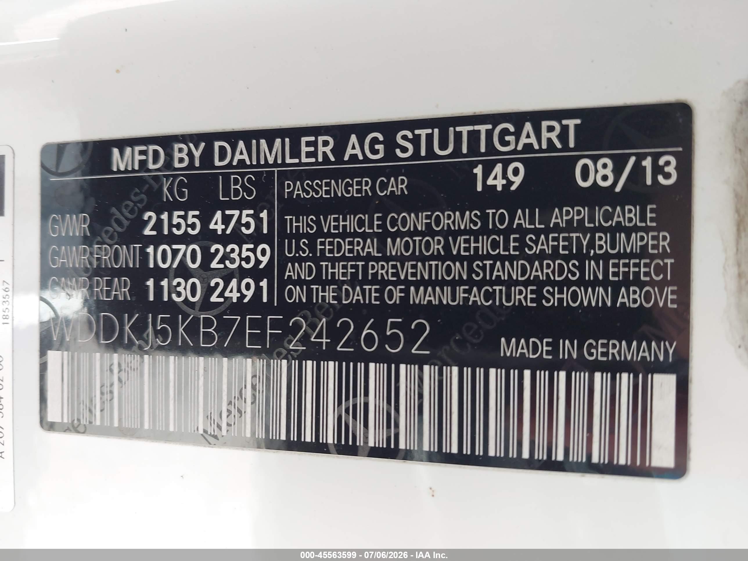 2014 MERCEDES-BENZ E 350 E350