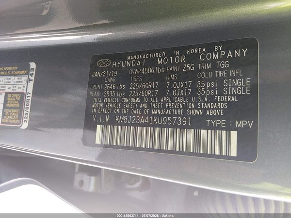 2019 HYUNDAI TUCSON SE