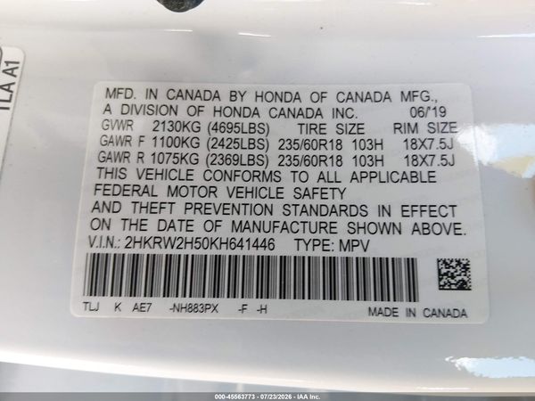 2019 HONDA CR-V EX