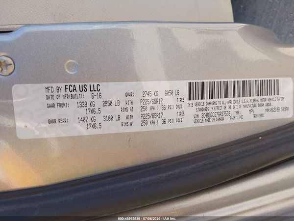 2016 DODGE GRAND CARAVAN SXT