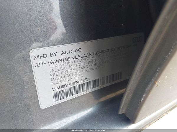 2015 AUDI A4 2.0T PREMIUM