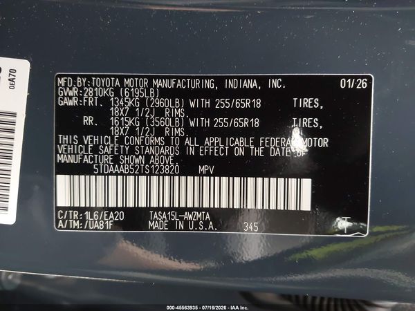 2026 TOYOTA GRAND HIGHLANDER XLE